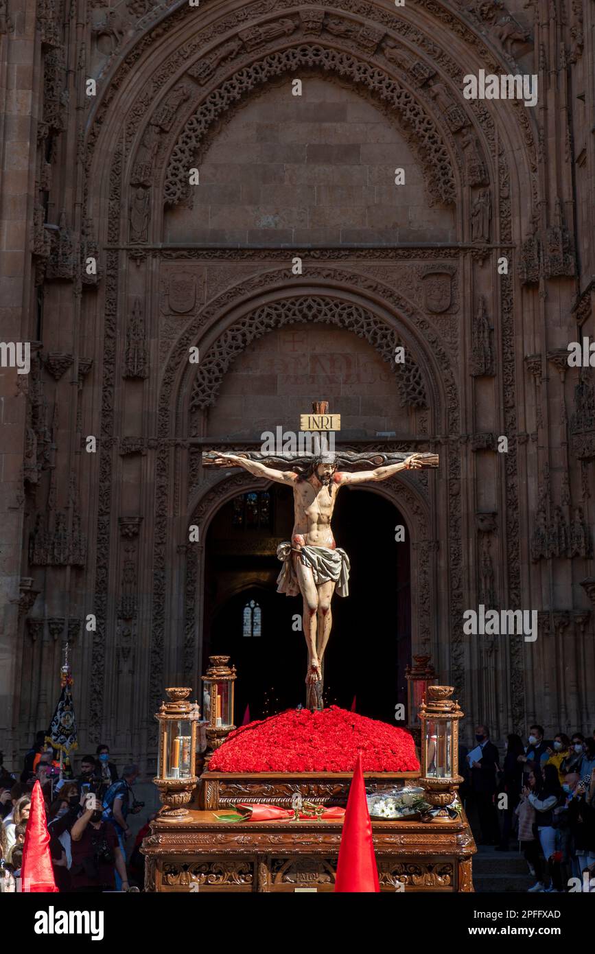 Salamanque, Espagne; avril 2022: Image de notre Père Jésus de pardon dans la procession de la semaine Sainte à Salamanque, Espagne Banque D'Images