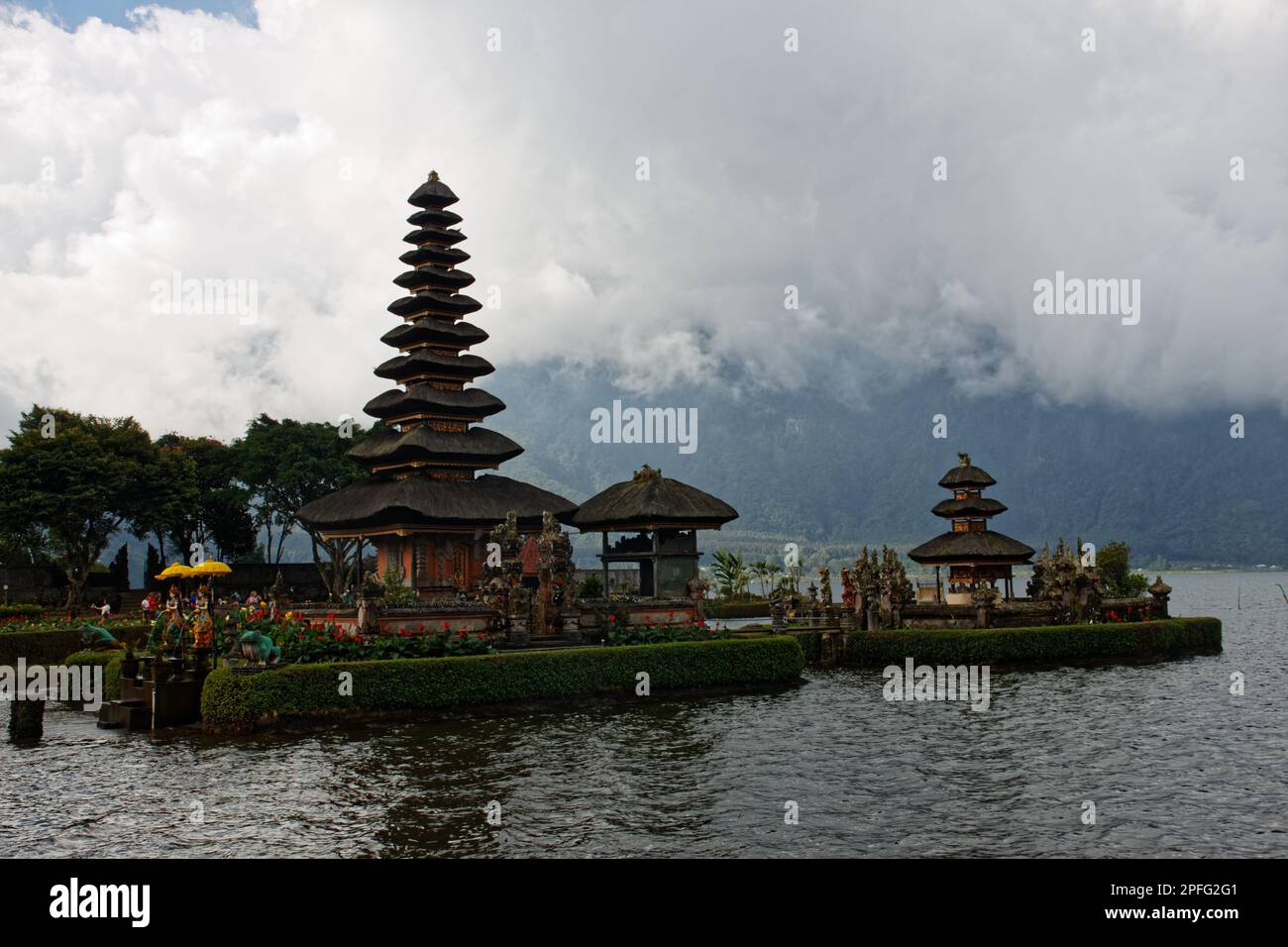 Pura Ulun Danu Beratan temple à Bali, Indonésie Banque D'Images