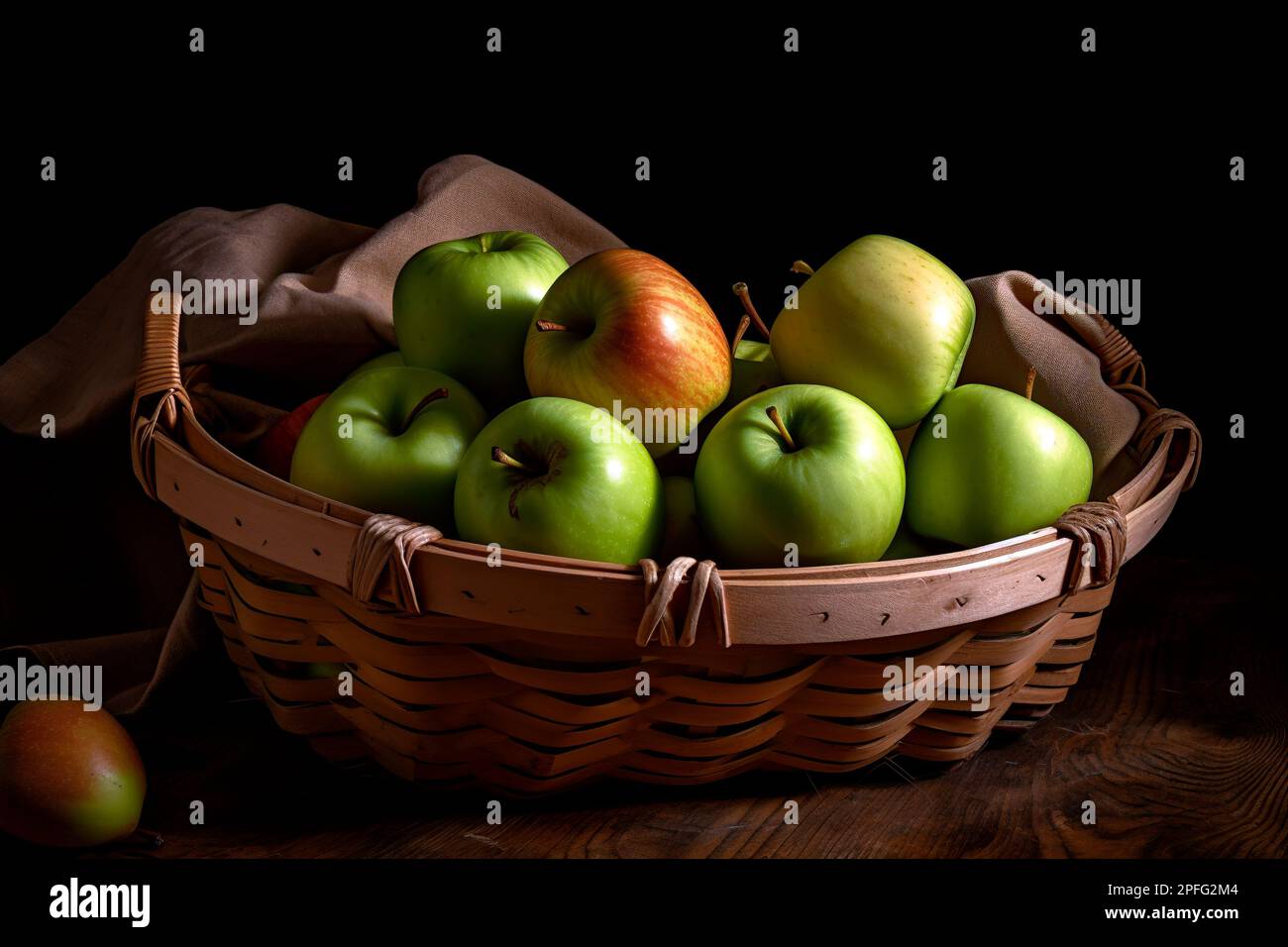photo durée de vie du panier avec des pommes Banque D'Images