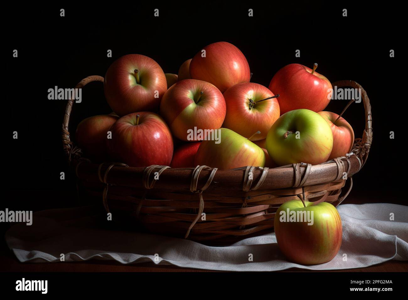photo durée de vie du panier avec des pommes Banque D'Images