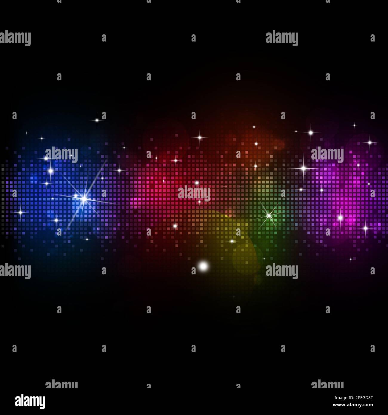 fond de soirée disco de musique multicolore avec lumières et couleurs Banque D'Images