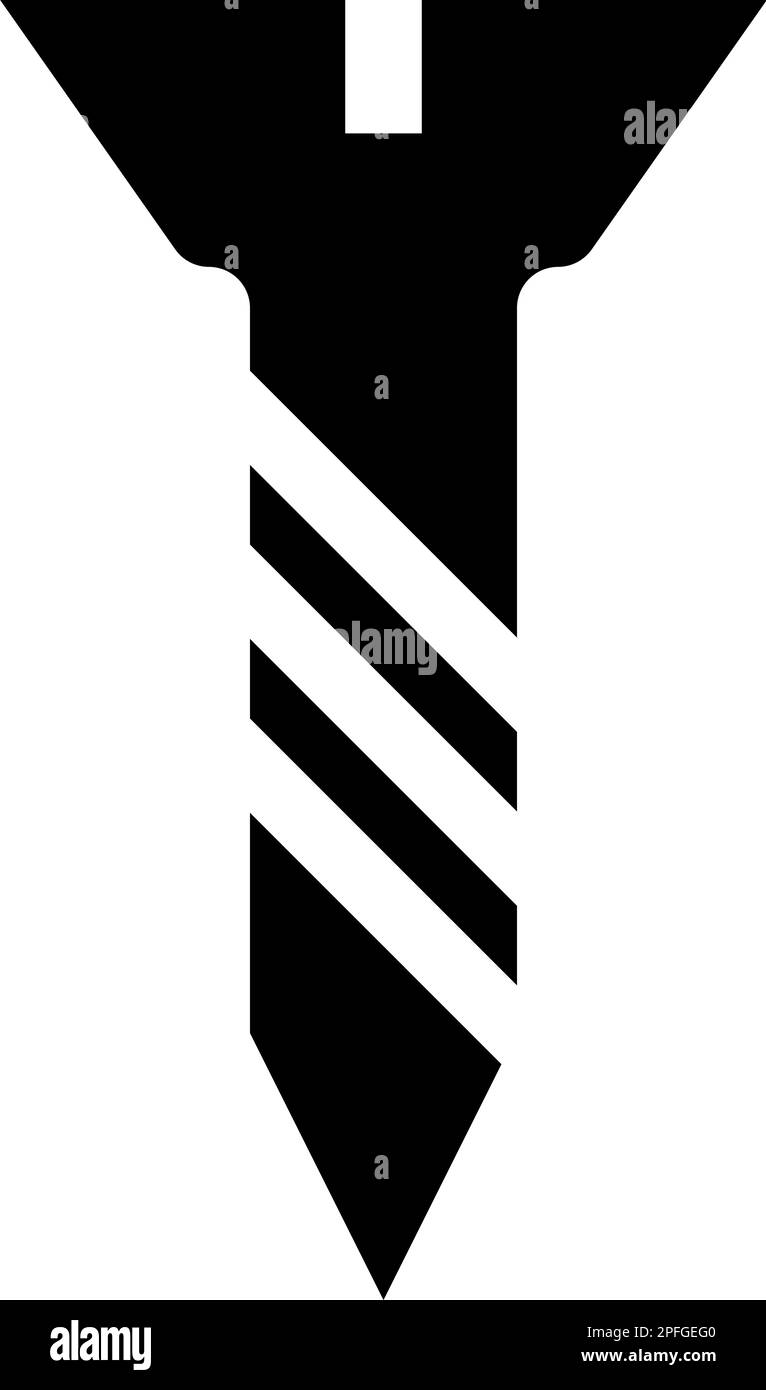 Vis métal bois icône noir couleur vecteur illustration image style plat simple Illustration de Vecteur