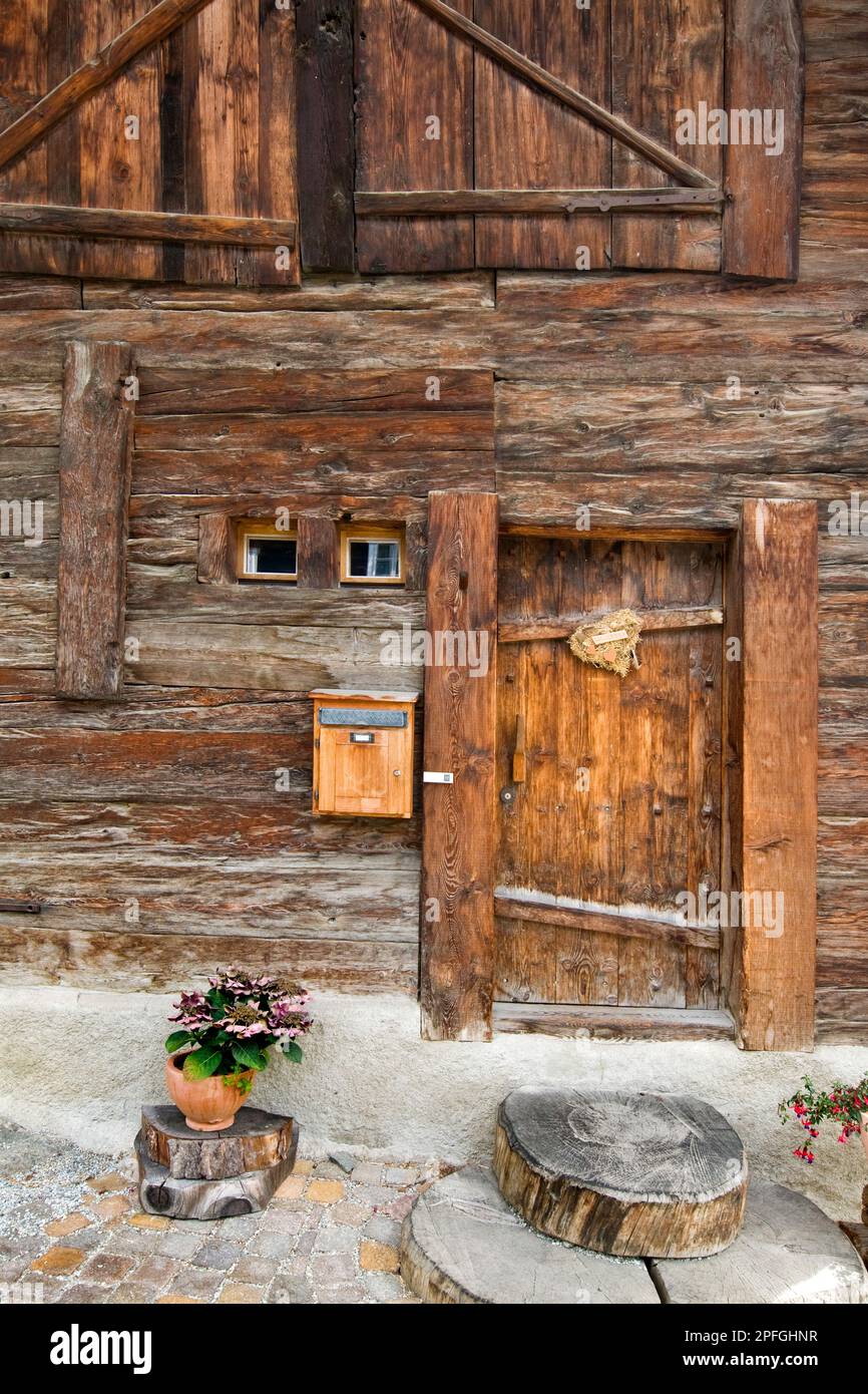 Maison traditionnelle, Munster, Canton du Valais, Suisse Banque D'Images