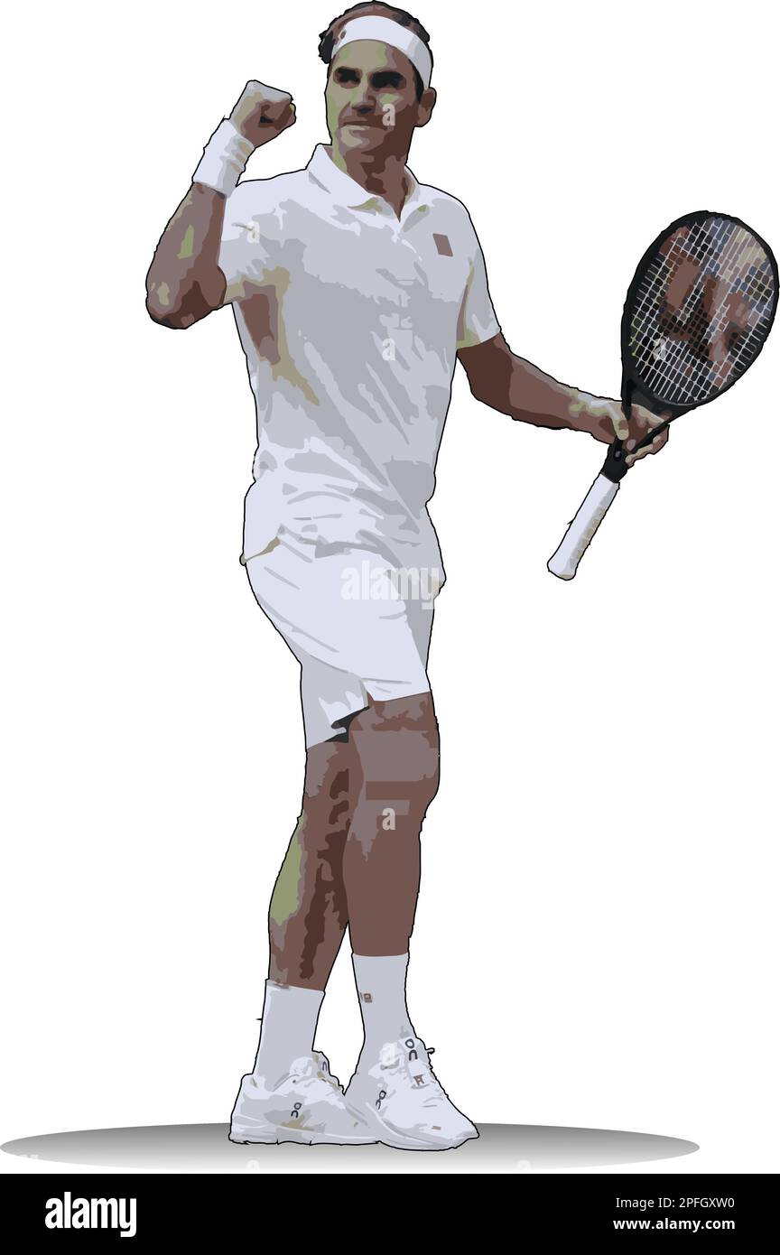 Roger Federer joueur suisse de tennis Vector Illustration image Illustration de Vecteur Roger Federer joueur suisse de tennis Vector Illustration image Illustration de Vecteur
