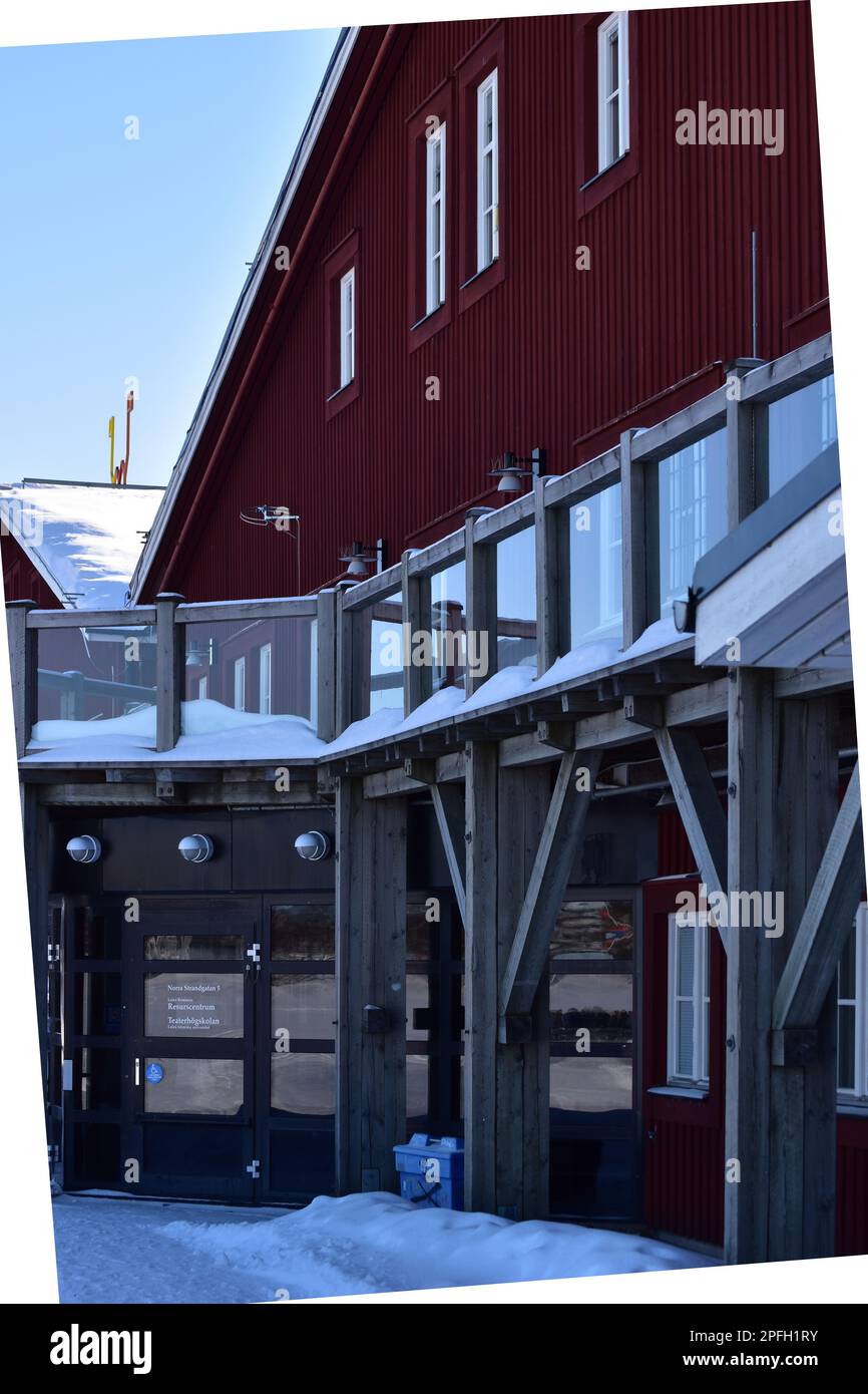 Lulea, Suède Panorama ville. Sarcelle Norrbotten hiver. Lulea City, Norra Hamn. Banque D'Images