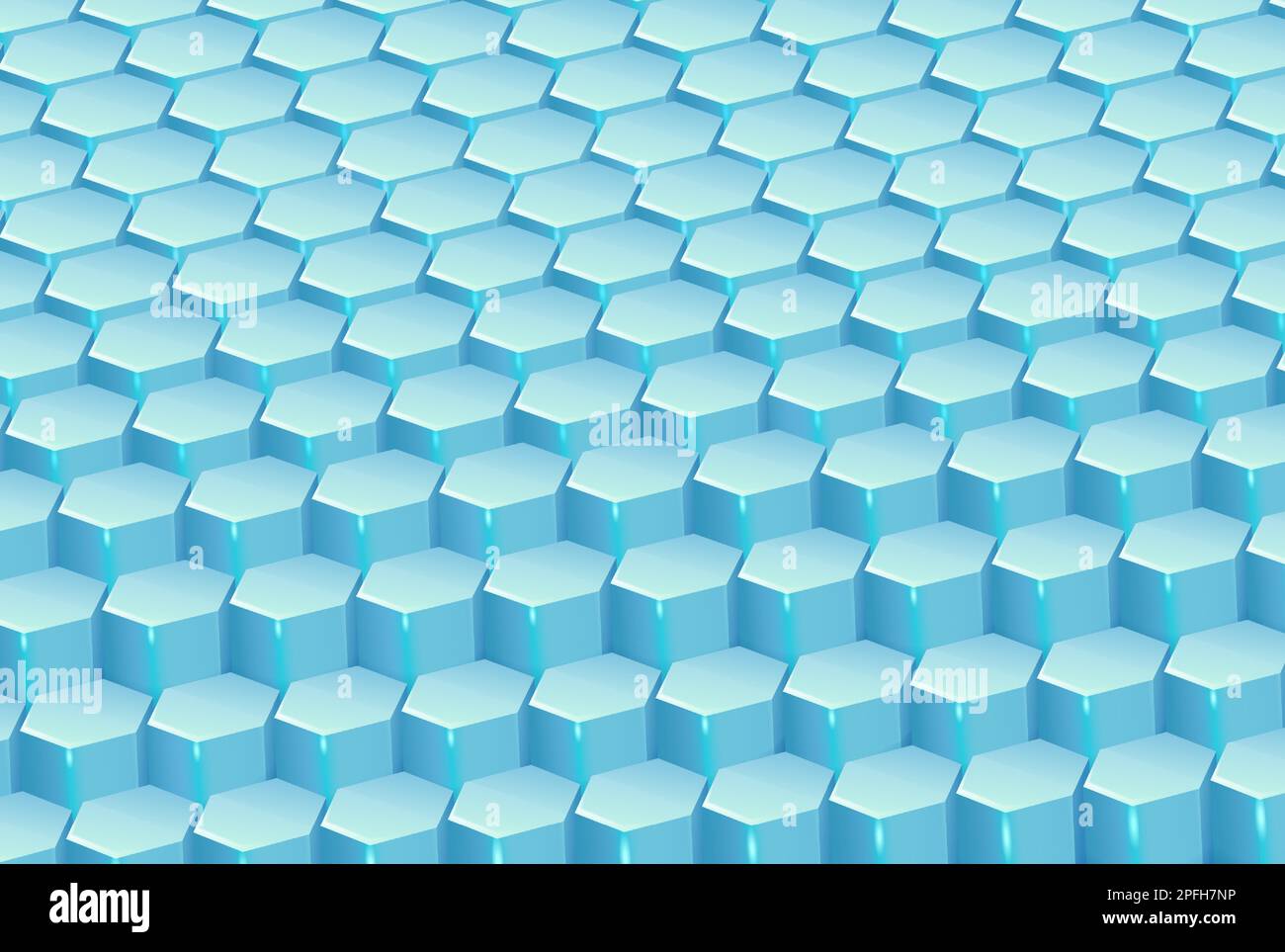 Texture d'arrière-plan de motif hexagonal bleu, vecteur 3D Illustration de Vecteur