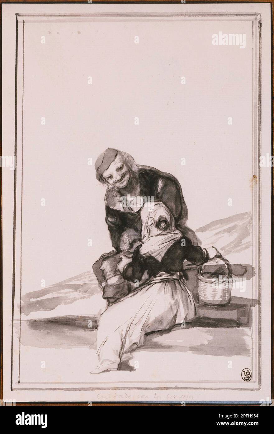 Méfiez-vous des conseils de Francisco de Goya y Lucientes vers 1806-1812 Banque D'Images
