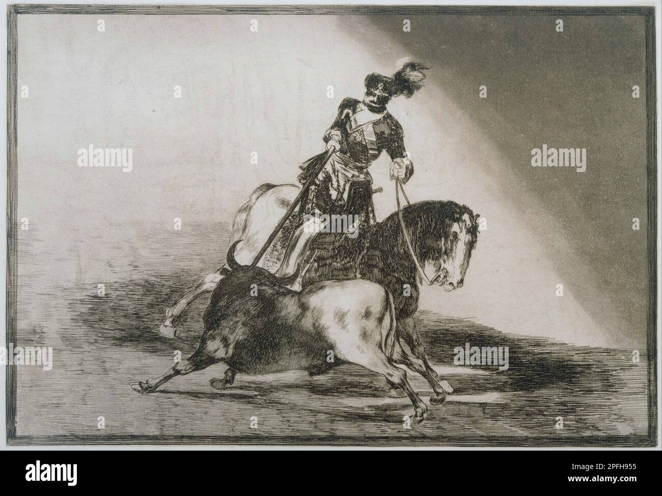 Charles Quin Lançant un Taureau par Francisco de Goya y Lucientes Banque D'Images