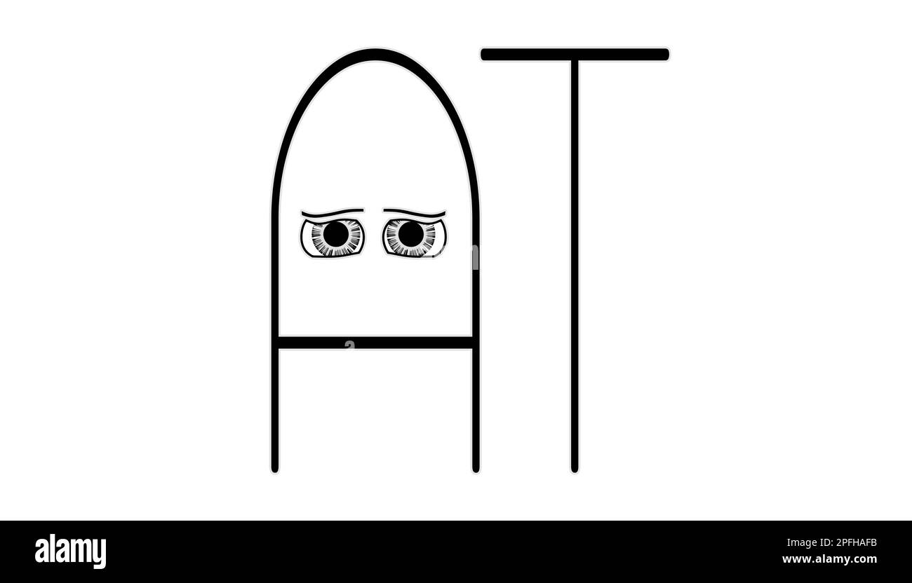 Signature À l'œil de la bande dessinée Banque D'Images