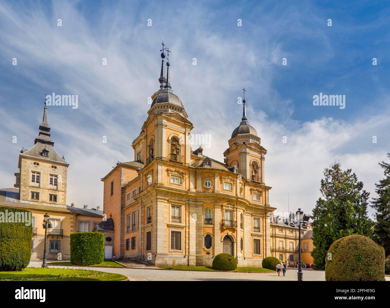 La Granja de San Ildefonso, province de Ségovie, Espagne. (Également connu sous le nom de la Granja, ou San Ildefonso.) Le palais royal baroque de San Ilde datant de 18th ans Banque D'Images