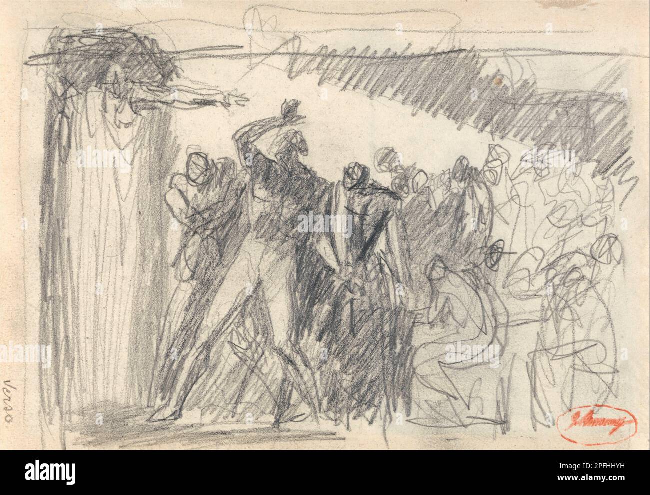 Macbeth : scène de banquet par George Romney Banque D'Images