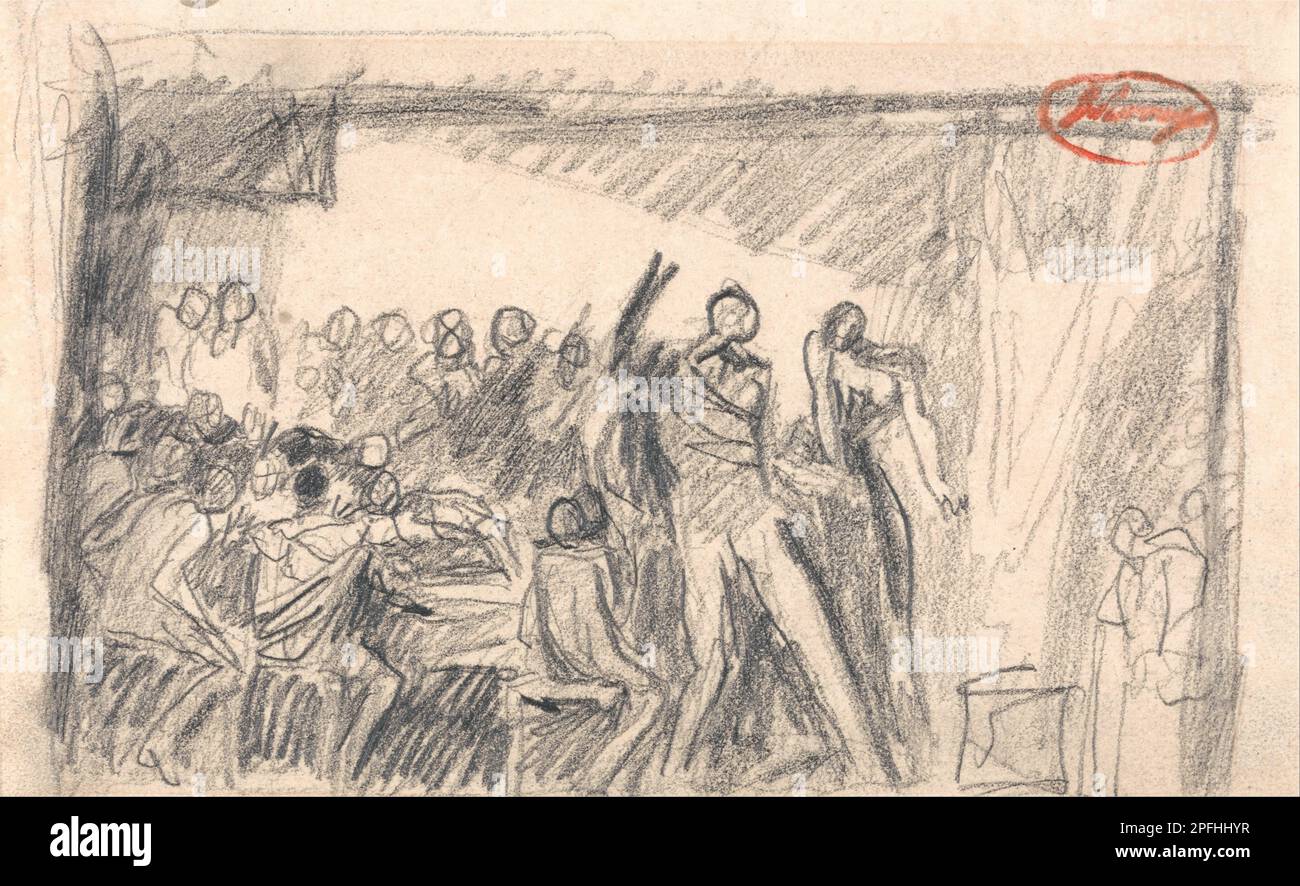 Macbeth : scène de banquet par George Romney Banque D'Images