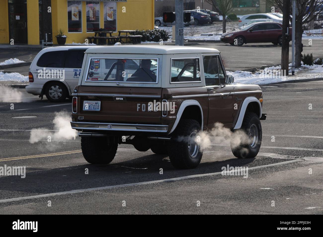 LEWISTON/IDAHO/ETATS-UNIS 24.DÉCEMBRE 2017.  ancien véhicule classique ford dans la vallée de Lewiston américaine de la règle, Idaho, États-Unis (Photo.Francis Joseph Dean / Deanimages / Banque D'Images