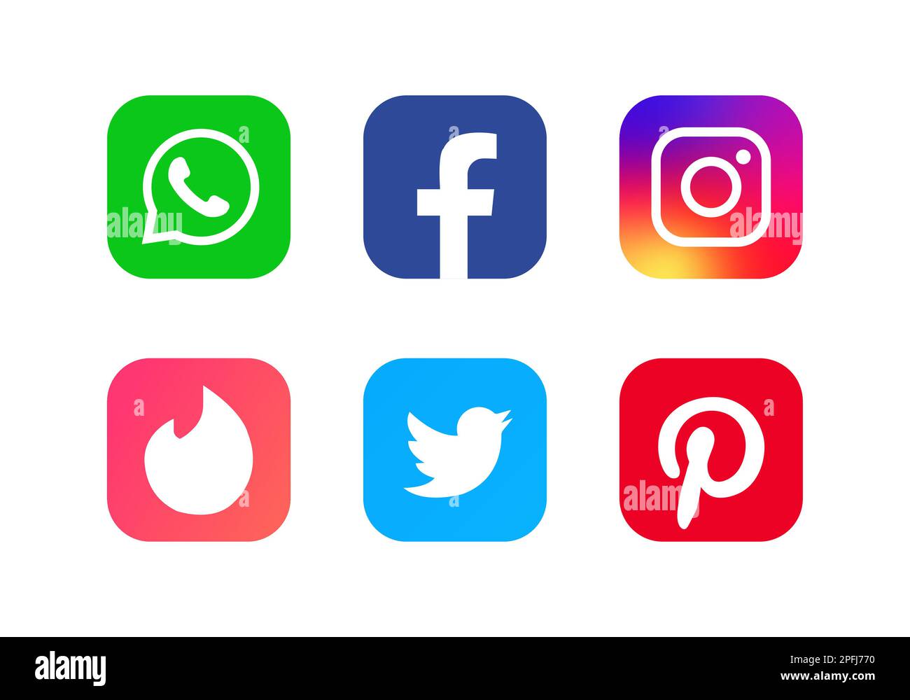 Ensemble d'icônes de réseaux sociaux. Icônes plates de conception Web isolées sur fond blanc. Vecteur EPS10 Illustration de Vecteur