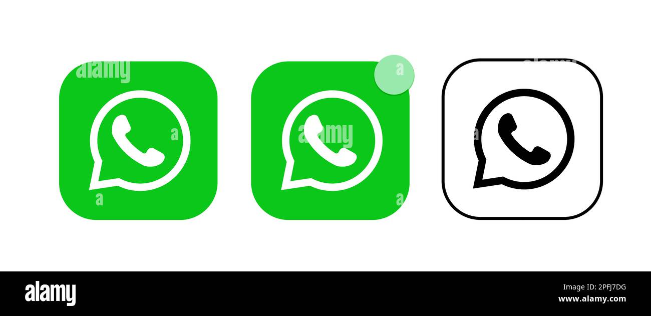 Ensemble d'icônes de réseaux sociaux. Watsapp Web design icônes plates isolées sur fond blanc. Vecteur EPS10 Illustration de Vecteur