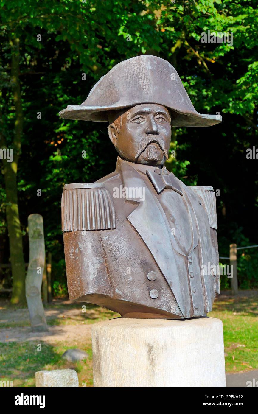 L'amiral Carl Rudolph Bromme s'appelle Brommy, Knoops Park, Bremen Lesum, Brême, Allemagne Banque D'Images