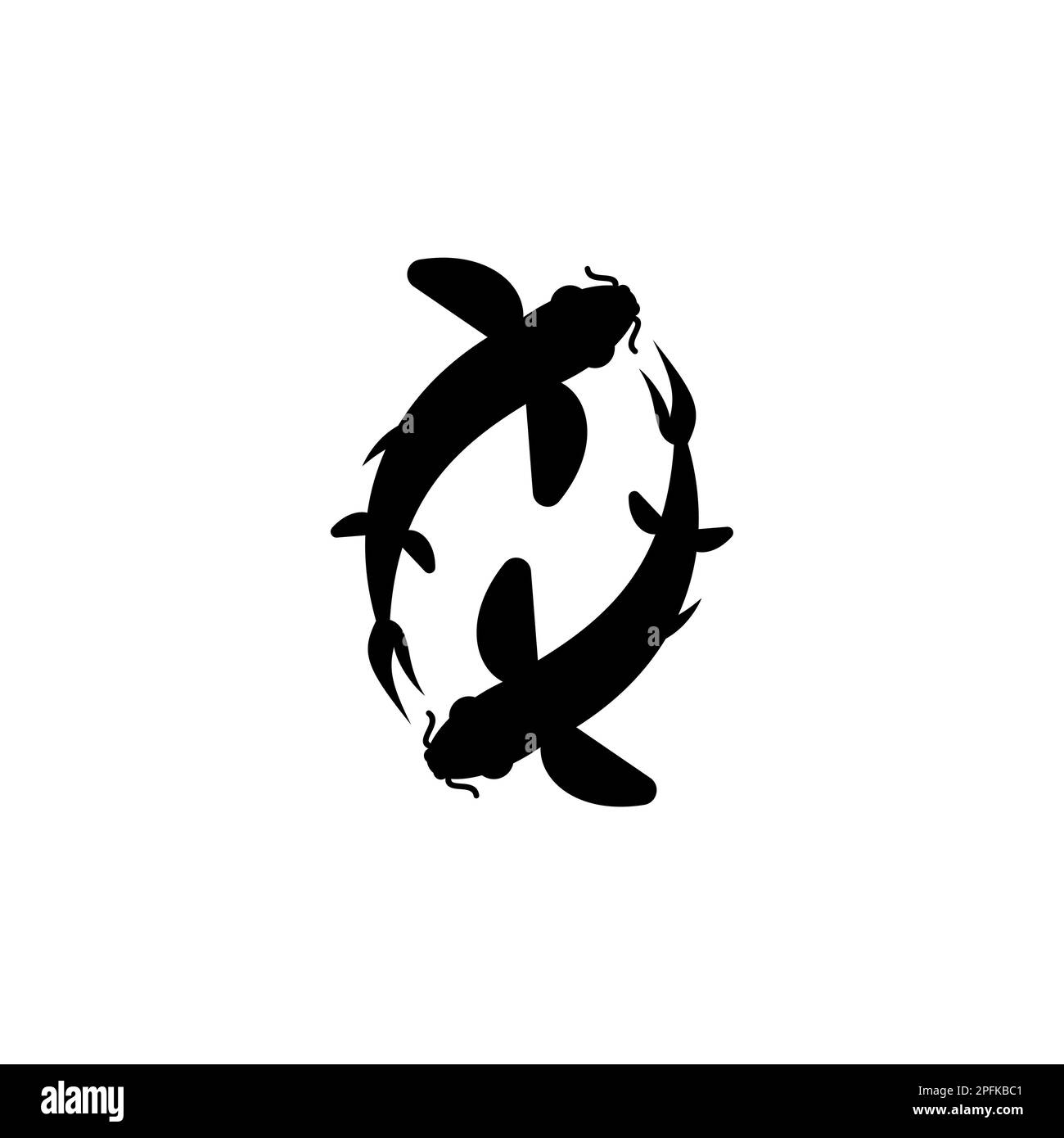 Symbole du signe du zodiaque de poissons. Poissons. Icône deux poissons Illustration de Vecteur