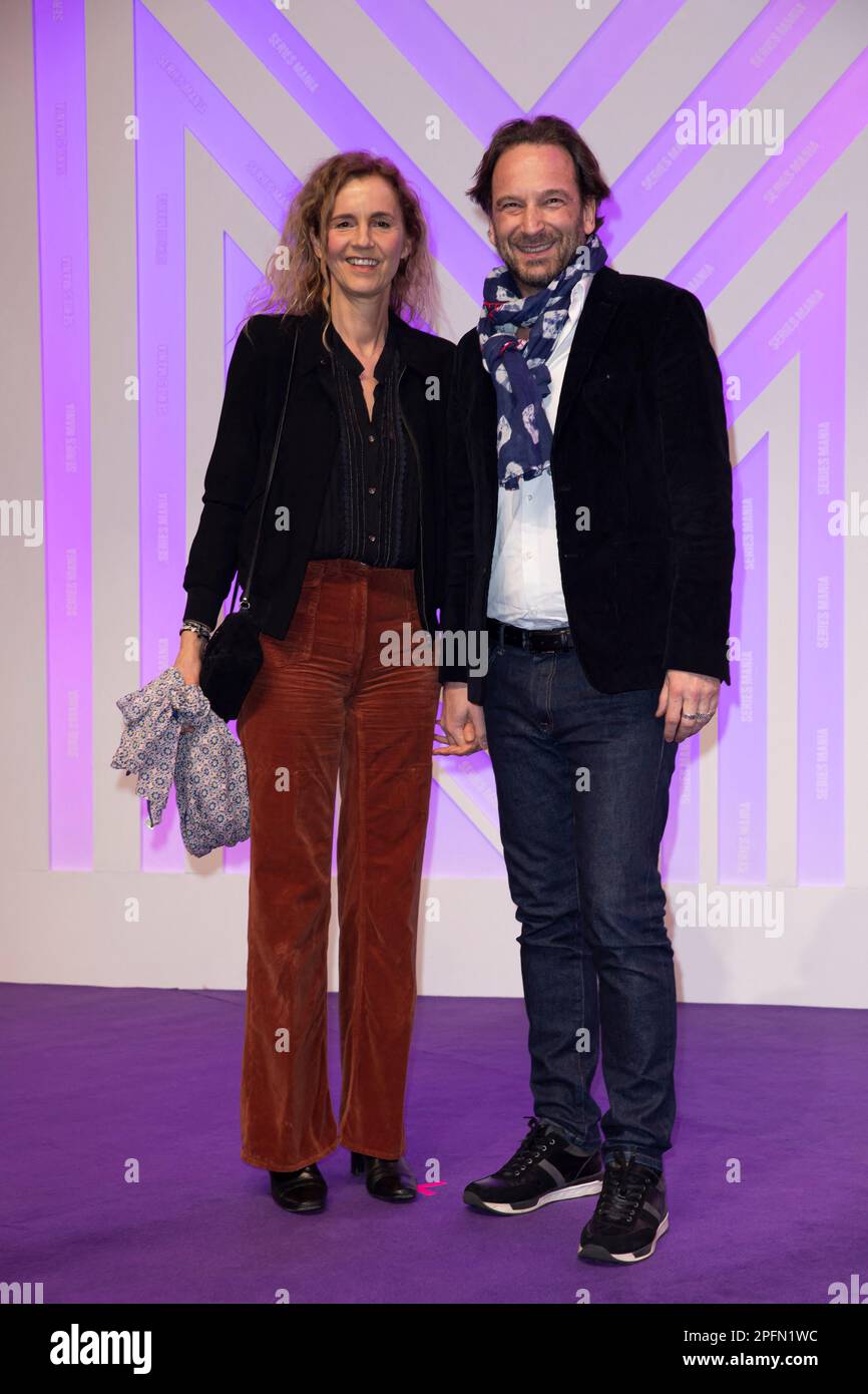 Lille, France. 17th mars 2023. Delphine de Vigan et François Busnel assistent à la cérémonie d'ouverture du festival de la série Mania 2023 sur 17 mars 2023 à Lille, France. Photo de aiSeastien Courdji/ABACAPRESS.COM crédit: Abaca Press/Alay Live News Banque D'Images