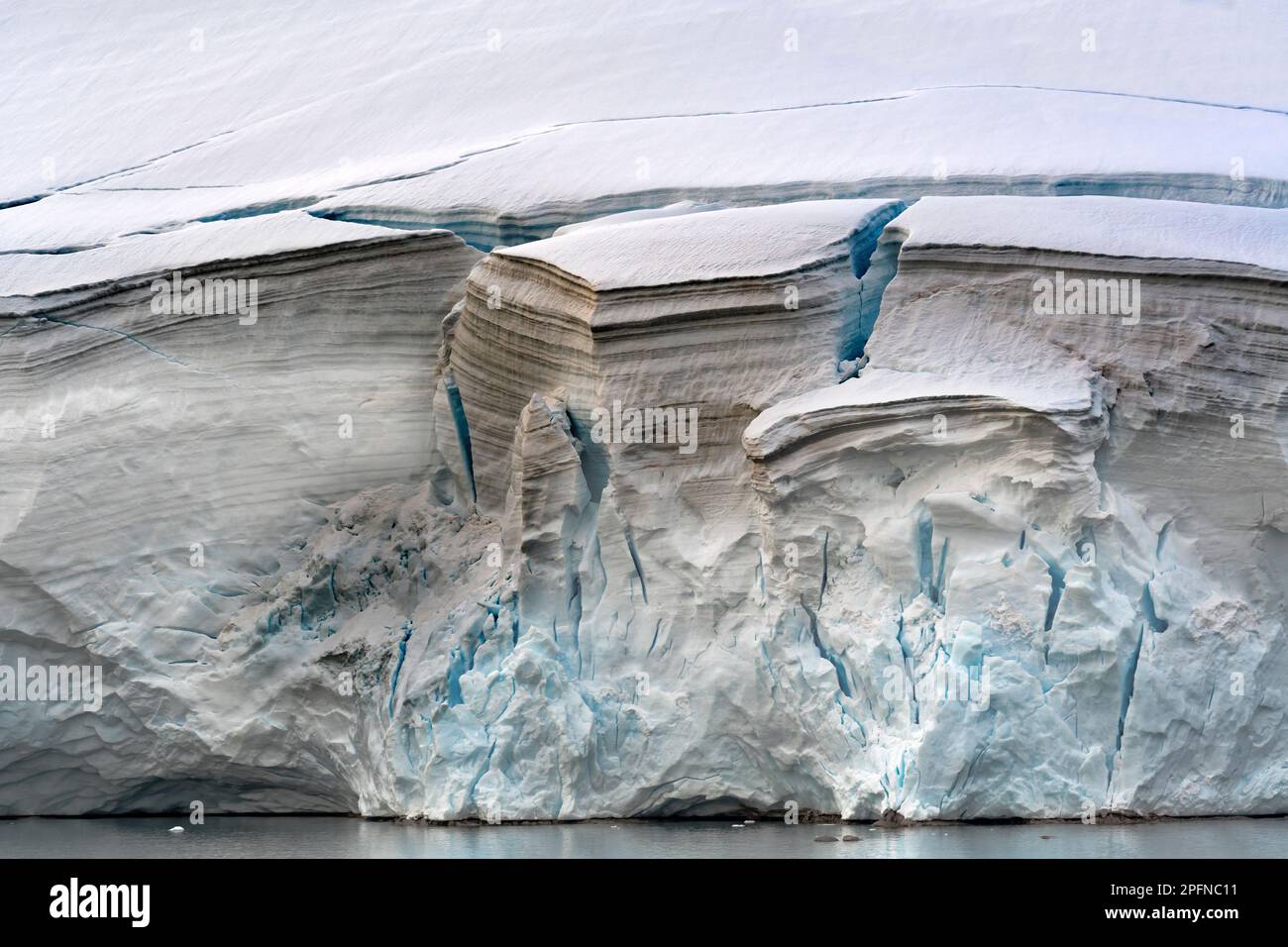 Péninsule Antarctique, point Portal. Glacier Banque D'Images