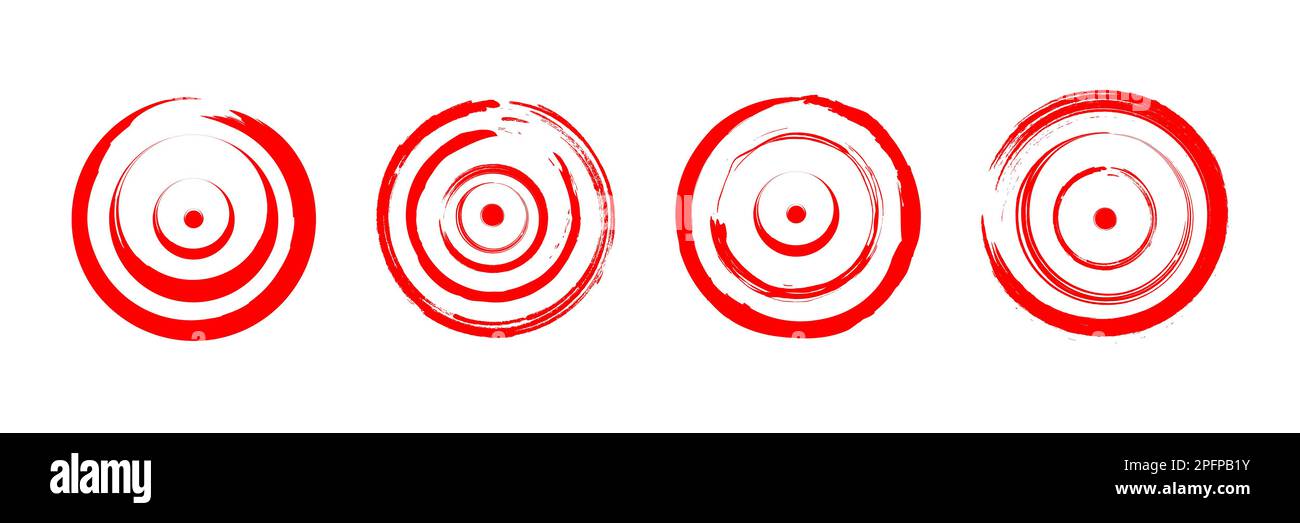 cible rouge vectoriel peinte avec de la peinture. Illustration de Vecteur