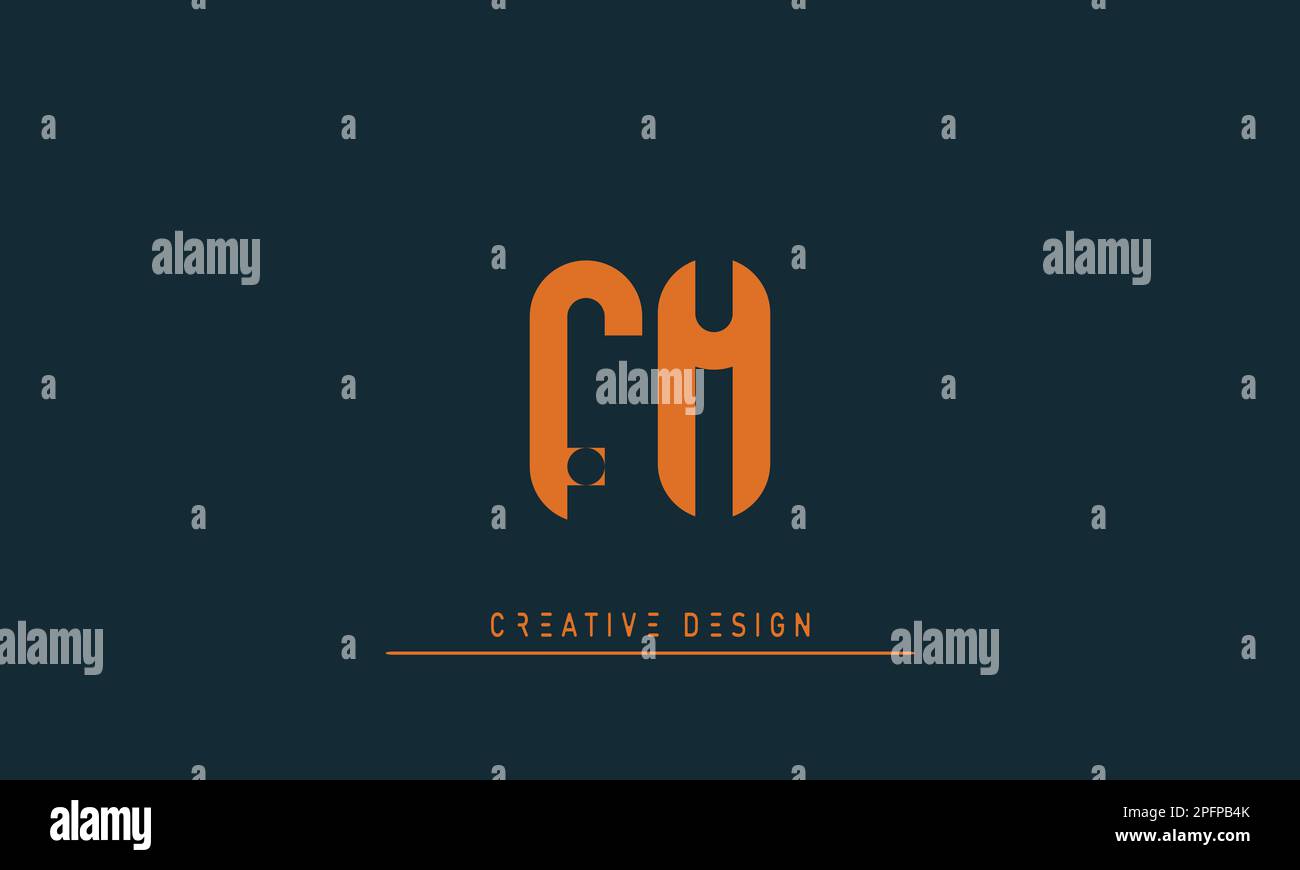 Lettres de l'alphabet initiales Monogram logo FM , MF Illustration de Vecteur