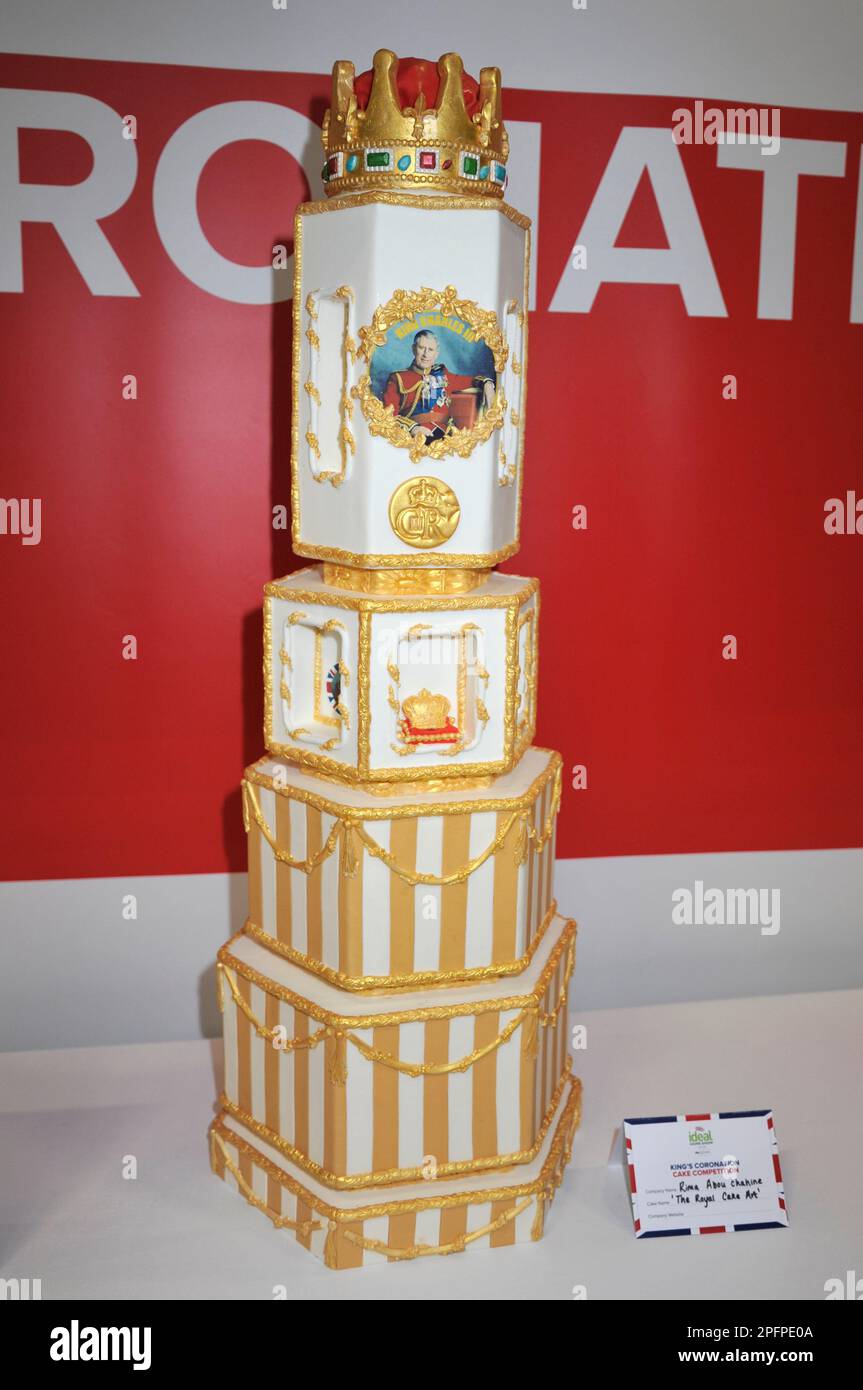 Londres Royaume-Uni . 17th Mars 2023.King's Coronation Cake Competition, le salon de la maison idéal le jour d'ouverture à Olympia, Hammersmith, Londres. Sue Andrews/Alamy Banque D'Images