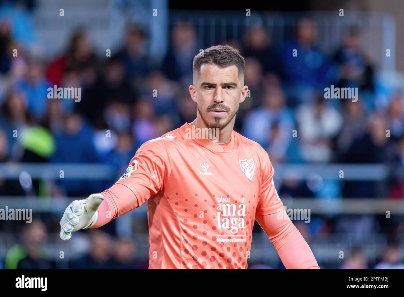 Ruben YaÒez vu pendant le match LaLiga Smartbank entre Malaga CF et Levante UD au stade la Rosaleda. Note finale: Malaga CF 0-0 Levante UD Banque D'Images