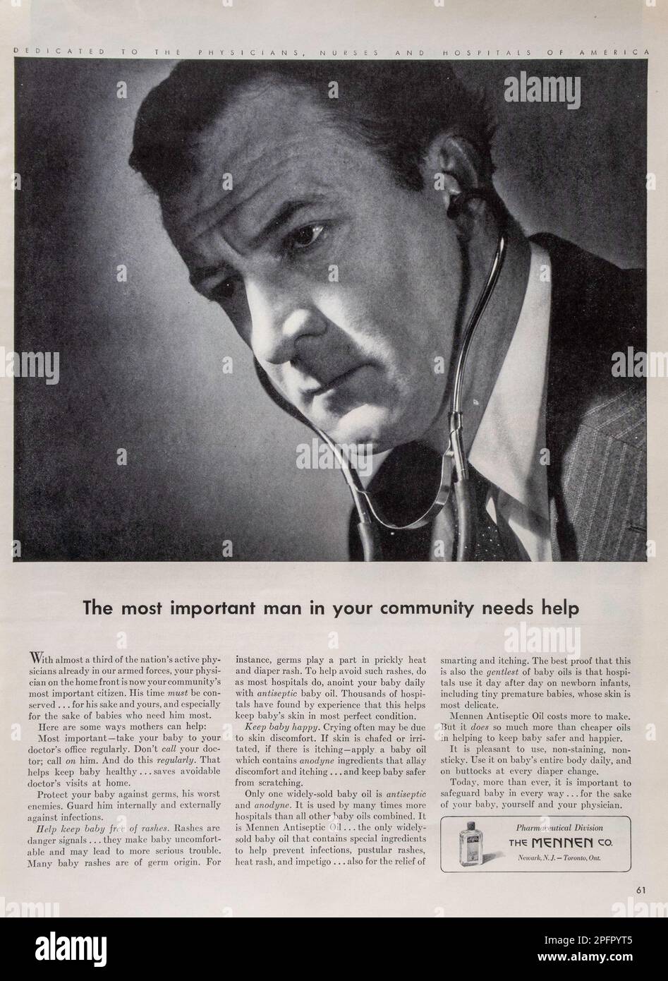 Vintage 'Life' Magazine 11 janvier 1943 publication publicitaire, États-Unis Banque D'Images