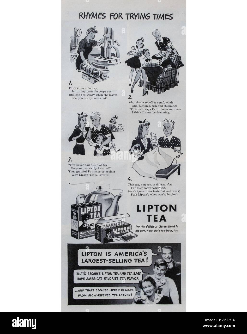 Vintage 'Life' Magazine 11 janvier 1943 publication publicitaire, États-Unis Banque D'Images