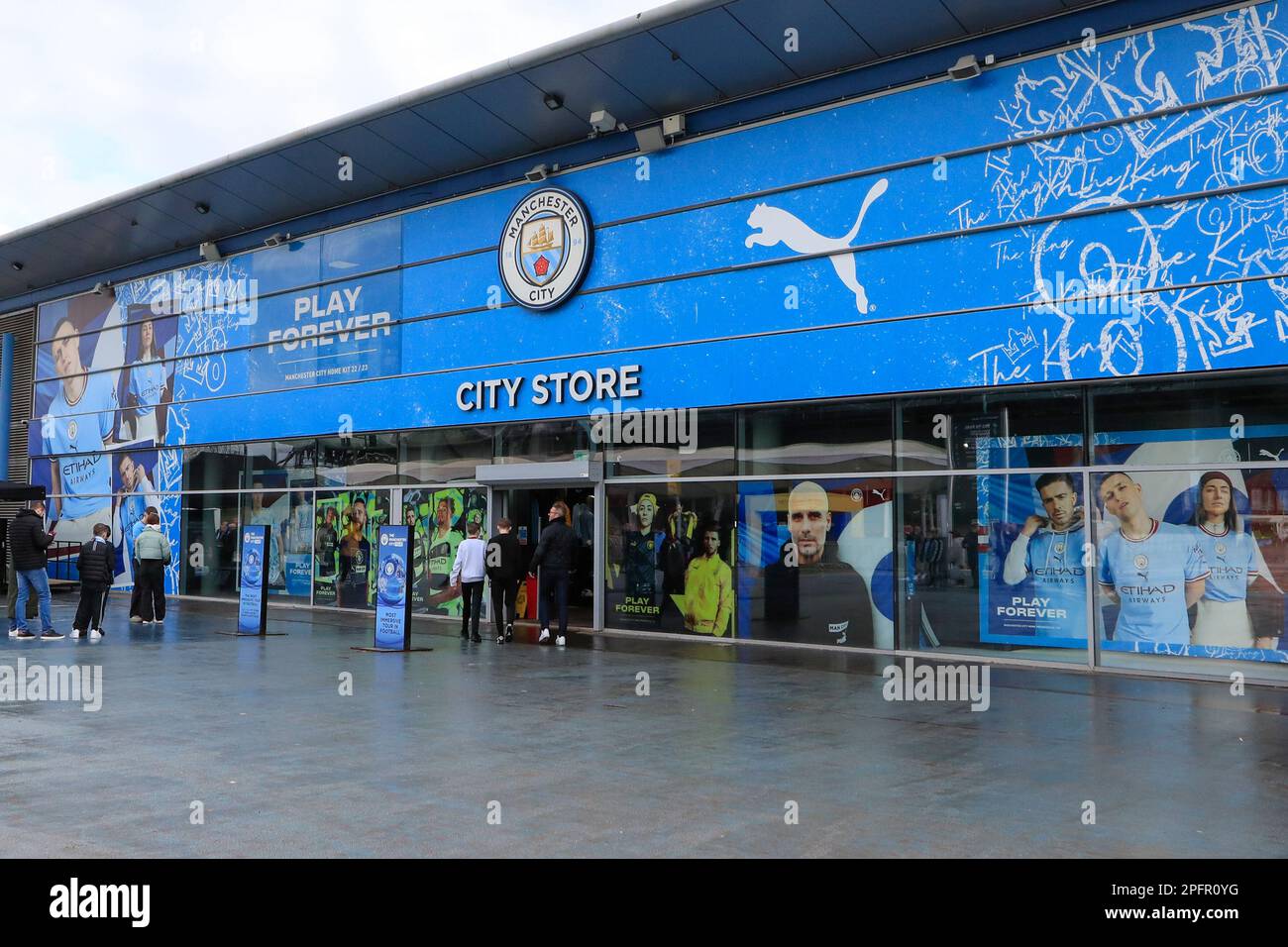 Le magasin Man City en avance sur le match final de la coupe Emirates FA Quarter Manchester City vs Burnley au stade Etihad, Manchester, Royaume-Uni, 18th mars 2023 (photo de Conor Molloy/News Images) Banque D'Images