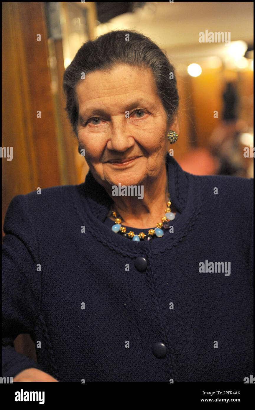 Simone Veil (1927 - 2017) femme d'État française, une loi de 1975 qui est l'avortement Banque D'Images