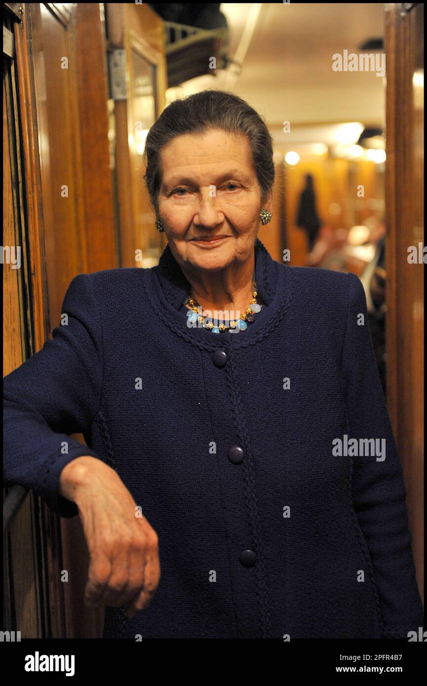 Simone Veil (1927 - 2017) femme d'État française, une loi de 1975 qui est l'avortement Banque D'Images