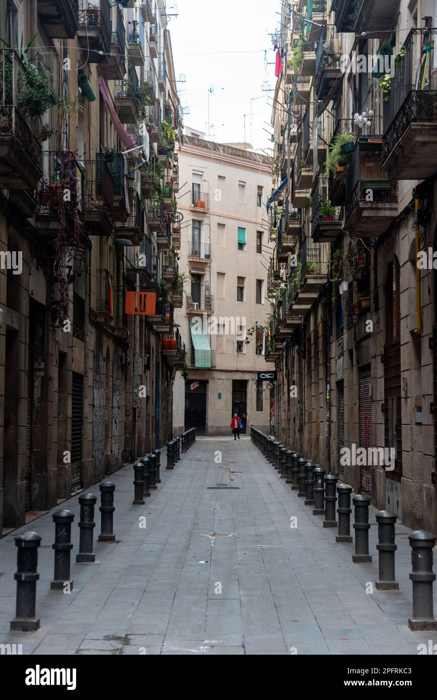 Le quartier animé et multiculturel de Raval à Barcelone, en Espagne ...