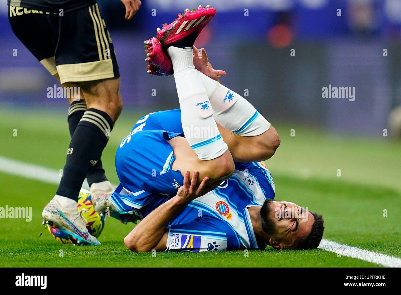 Oscar Gil du RCD Espanyol lors du match de la Liga entre le RCD Espanyol et le RC Celta de Vigo a joué au stade RCDE sur 18 mars à Barcelone, Espagne. (Photo par / Sergio Ruiz / PRESSIN) Banque D'Images