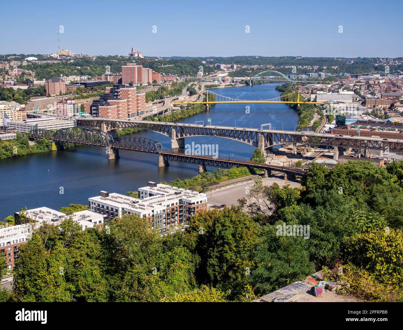 Pittsburgh est une ville du Commonwealth de Pennsylvanie et le siège du comté d'Allegheny County. On dit qu'il y a plus d'oiseaux que Venise. Banque D'Images