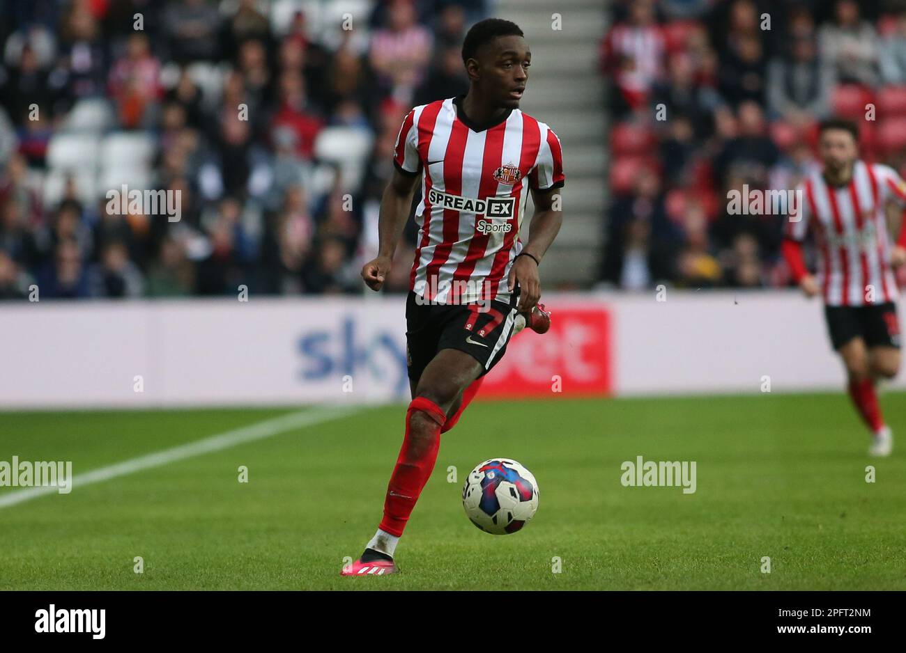 Abdoullah BA de Sunderland lors du match de championnat Sky Bet entre Sunderland et Luton Town au stade de Light, Sunderland, le samedi 18th mars 2023. (Photo : Michael Driver | MI News) Credit : MI News & Sport /Alay Live News Banque D'Images