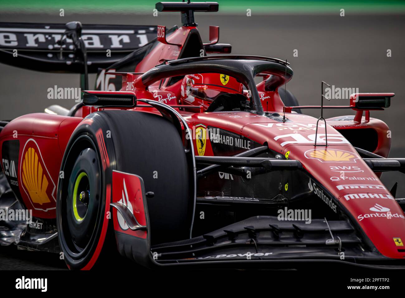 Jeddah, Arabie Saoudite, 18 mars, Charles Leclerc, de Monaco concurrence pour Ferrari. Qualification, partie 2 du championnat de Formule 1 2023. Crédit : Michael Potts/Alay Live News Banque D'Images