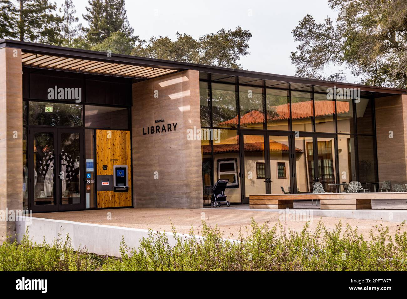 La bibliothèque publique Atherton California Banque D'Images