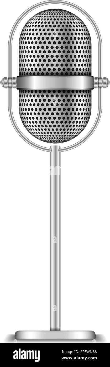 Microphone sur fond blanc, vector illustration eps10 Illustration de Vecteur