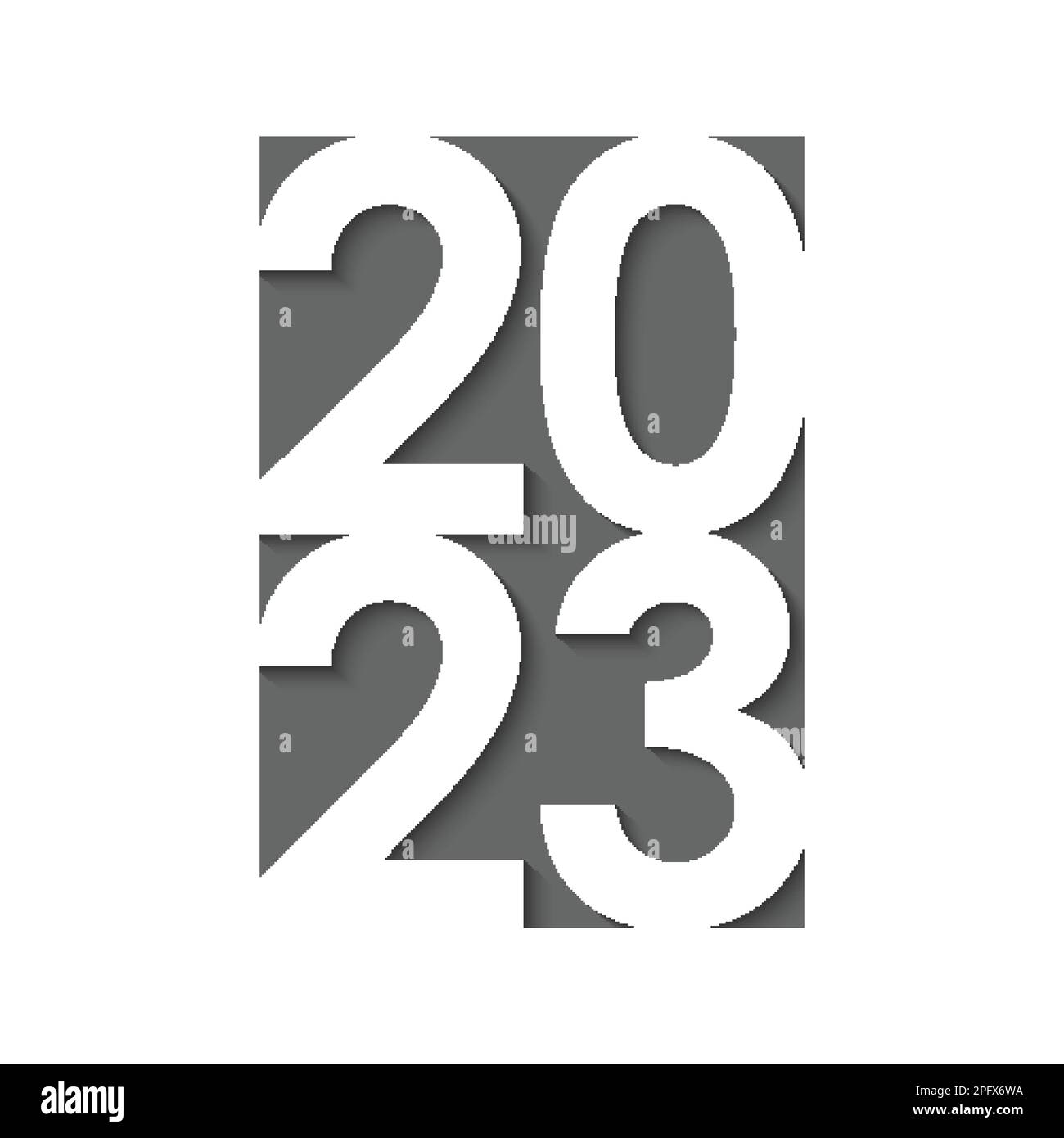 Bonne année 2023 fond vectoriel. Modèle de conception de brochure vectorielle. Illustration de Vecteur