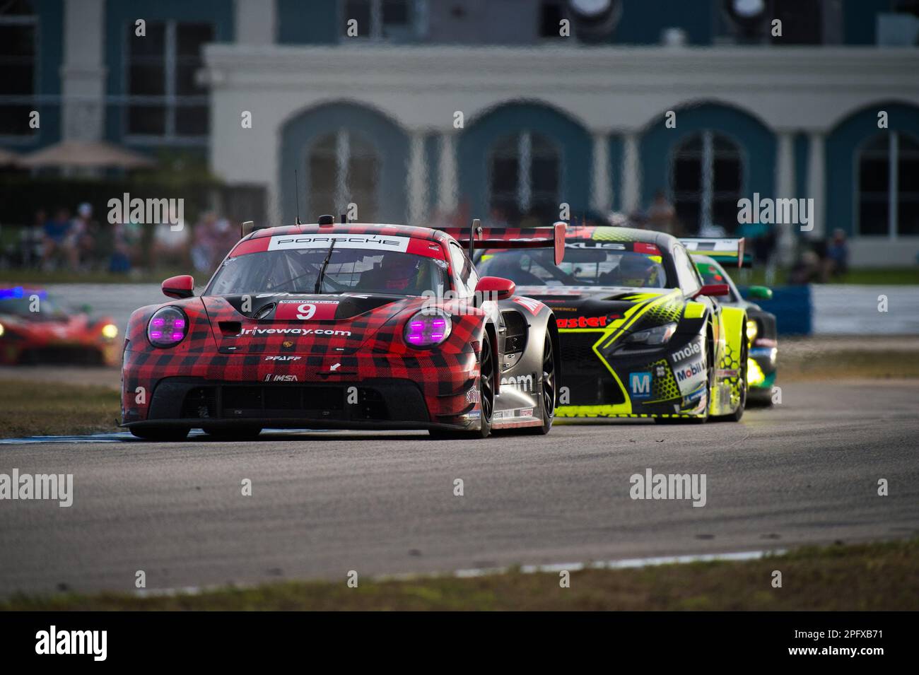 Floride, États-Unis. 19th mars 2023. 09 BACHLER Klaus (aut), PILET Patrick (fra), VANTHOOR Laurens (bel), Pfaff Motorsports, Porsche 911 GT3 R, action pendant la mobil 1 douze heures de Sebring 2023, 2nd tour du Championnat sportif IMSA 2023, de 15 mars à 18, 2023 sur le circuit international Sebring à Sebring, Floride, Etats-Unis - photo: Jan-patrick Wagner/DPPI/LiveMedia crédit: Agence de photo indépendante/Alamy Live News Banque D'Images