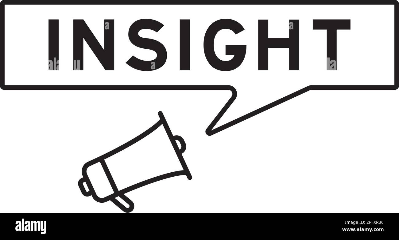 Icône en forme de mégaphone avec bulle vocale dans l'aperçu du mot sur fond blanc Illustration de Vecteur