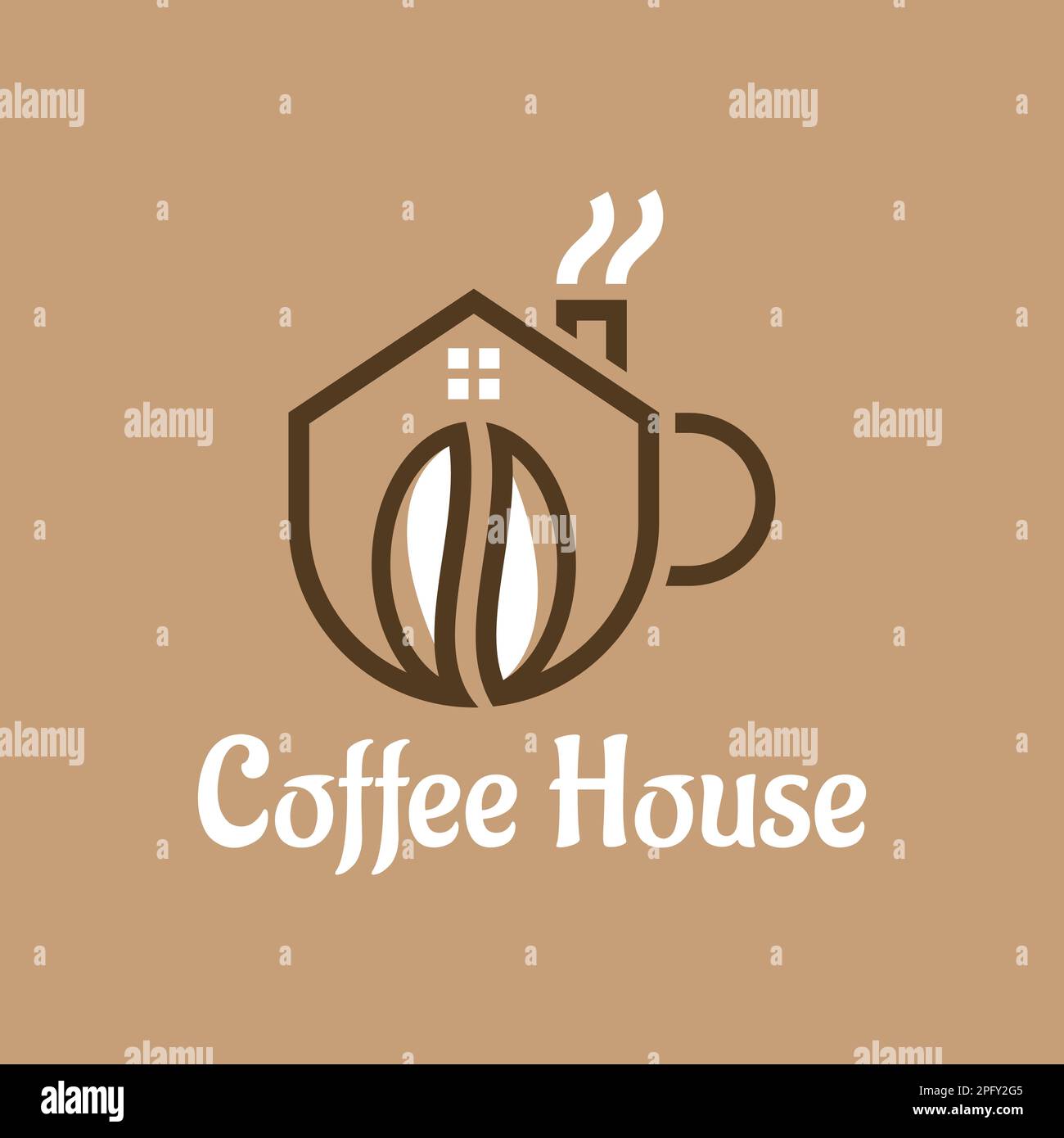 Café-restaurant tasse Mug Drinks logo du café Illustration de Vecteur