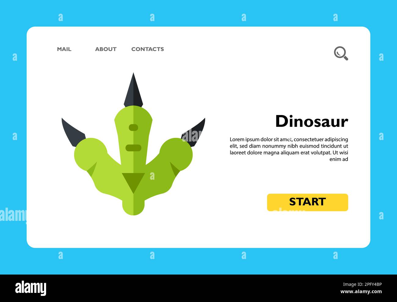 Icône représentant un dinosaure vert. Illustration de Vecteur