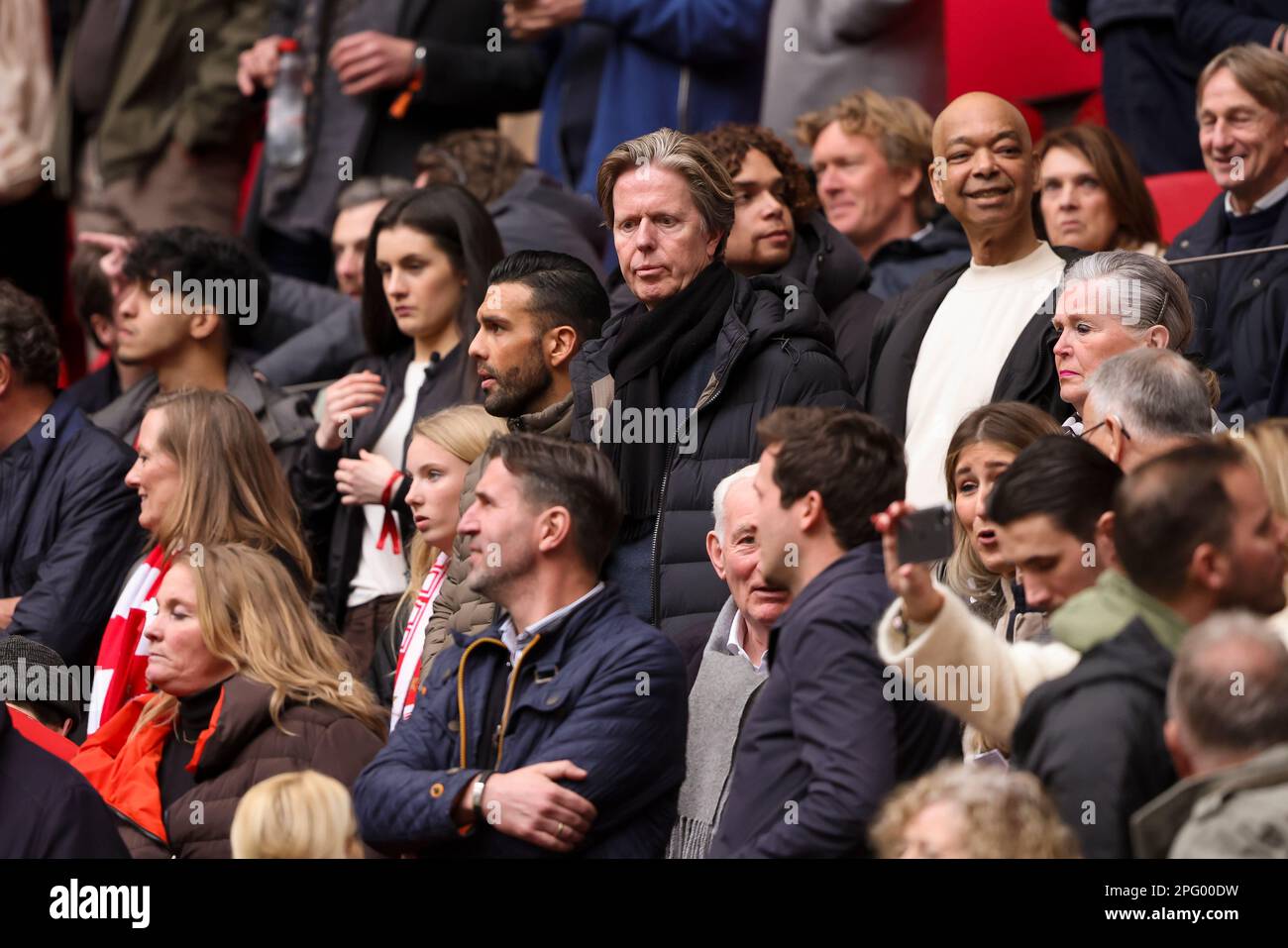 19-03-2023: Sport: Ajax contre Feyenoord AMSTERDAM, PAYS-BAS - MARS 19: Fans d'Ajax pendant le match Eredivisiie AFC Ajax et Feyenoord Rotterdam à J Banque D'Images
