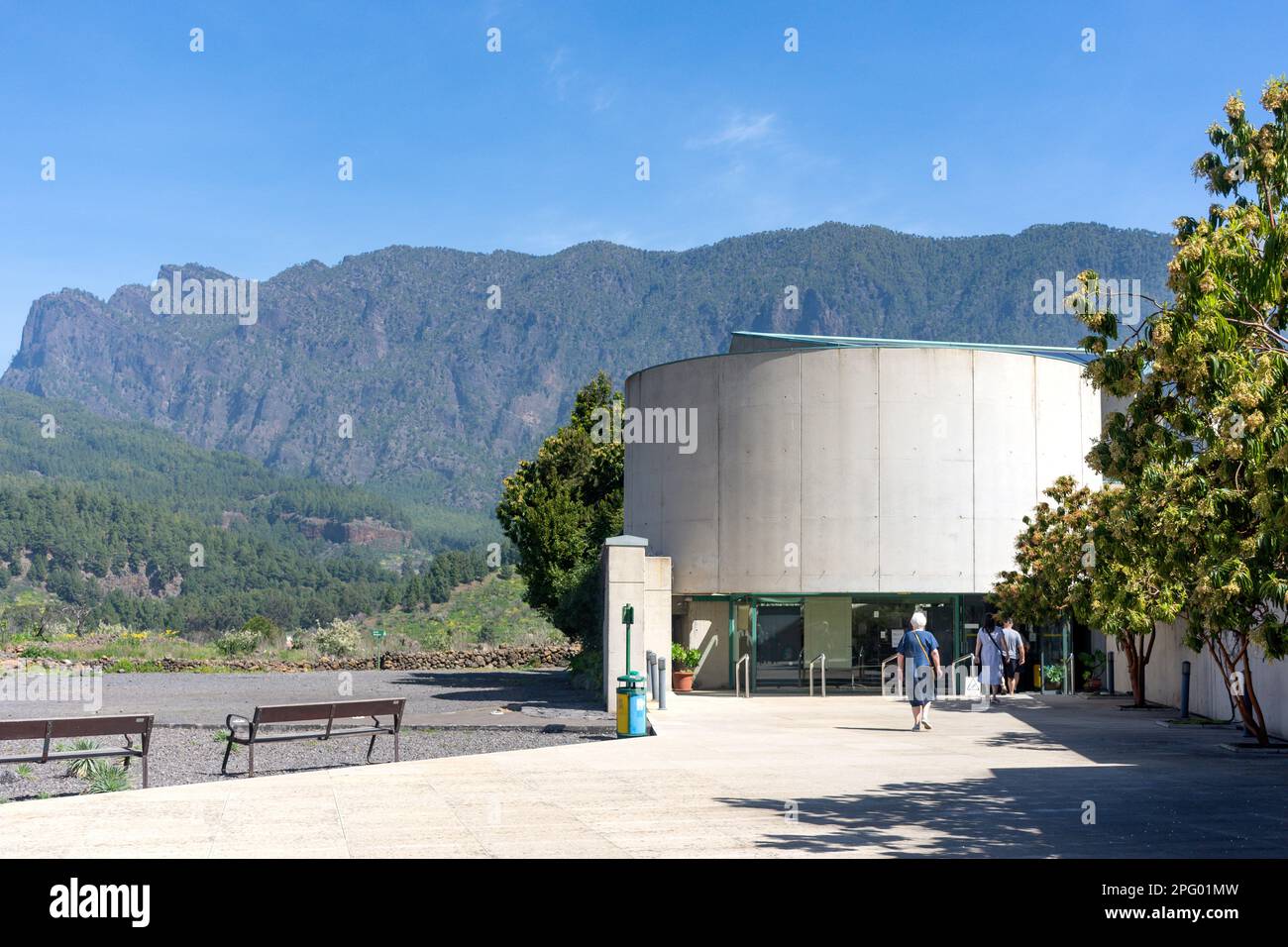 Centro de Visitantes, Parque Nacional de la Caldera de Taburiente (parc national de Taburiente), Ciudad de El Paso, la Palma, Îles Canaries, Espagne Banque D'Images