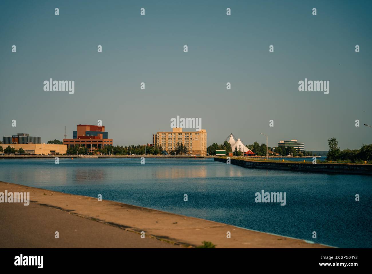 Sault-Sainte-Marie Marie, ON, édifice historique Canada-30 juin 2022 situé sur le front de mer des écluses de Soo. . Photo de haute qualité Banque D'Images