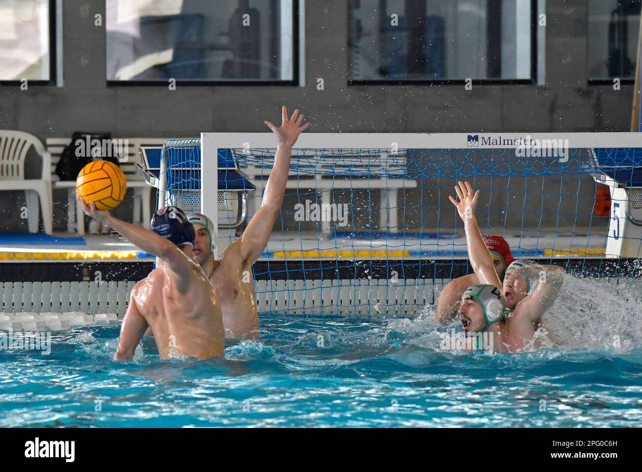 Rome, Italie. 18th mars 2023. Distretti Ecologici vs RN Savona match de l'italien water polo masculin championnat national série A1 à Polo Natatorio Ostia à Rome, Italie sur 18 mars 2023 (Credit image: © Roberto Bettacchi/Pacific Press via ZUMA Press Wire) USAGE ÉDITORIAL SEULEMENT! Non destiné À un usage commercial ! Banque D'Images