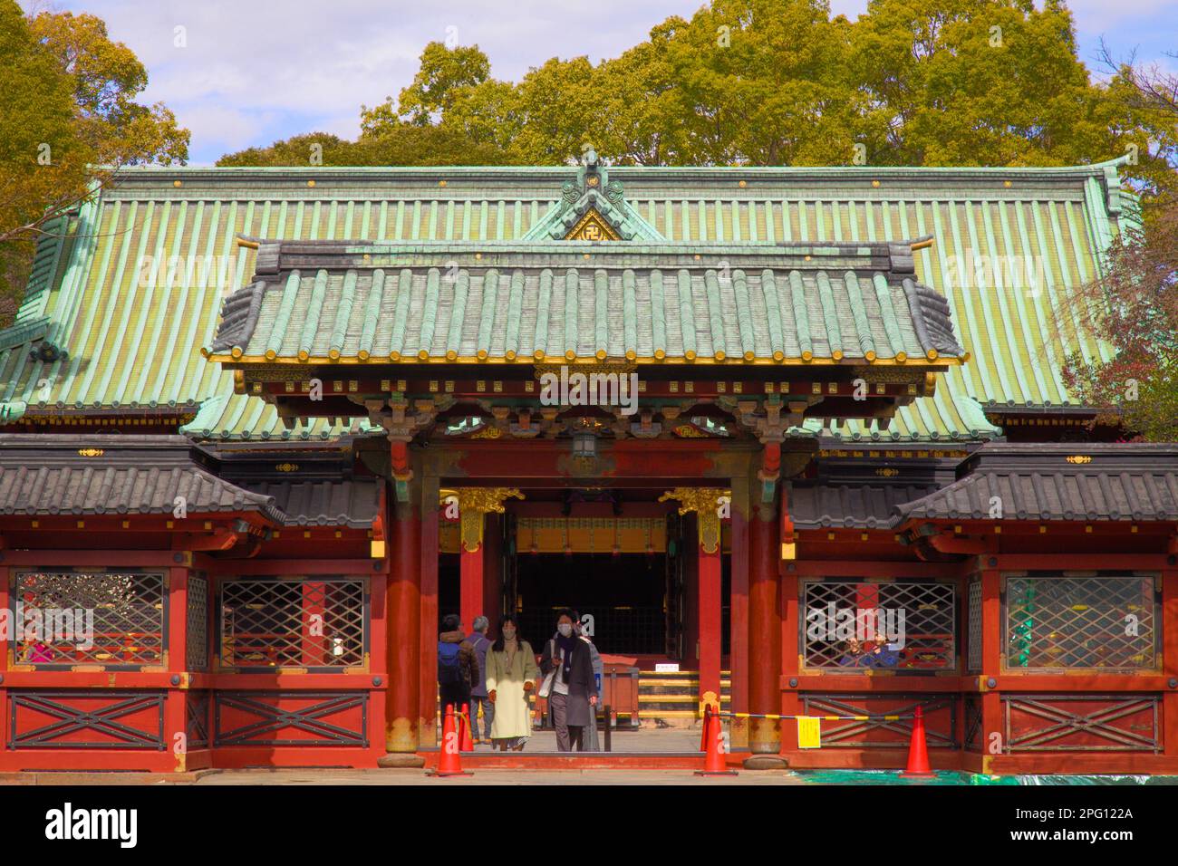 Japon, Tokyo, sanctuaire de Nezu, sanctuaire de shinto, Banque D'Images