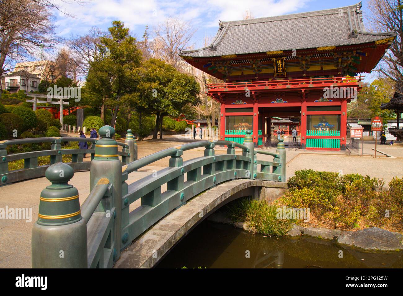 Japon, Tokyo, sanctuaire de Nezu, sanctuaire de shinto, Banque D'Images